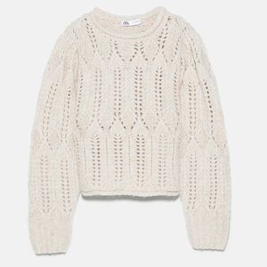 Zara Cropped Knit Sweater